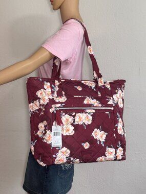 Vera Bradley Large Vera Tote in Performance Twill Blooms and Branches NWT